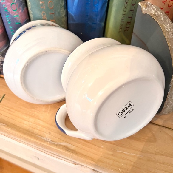 Vintage Set Of Two Soup and Crackers Soup Oversized Mugs Bowls - Picture 6 of 6